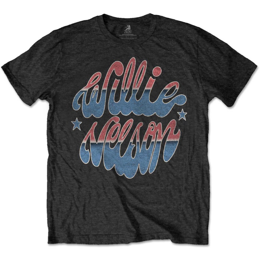 Willie Nelson - Americana Heren Tshirt - Zwart